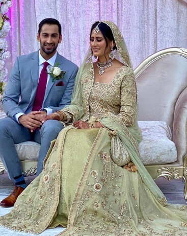 Ayesha Minhaj with her husband.